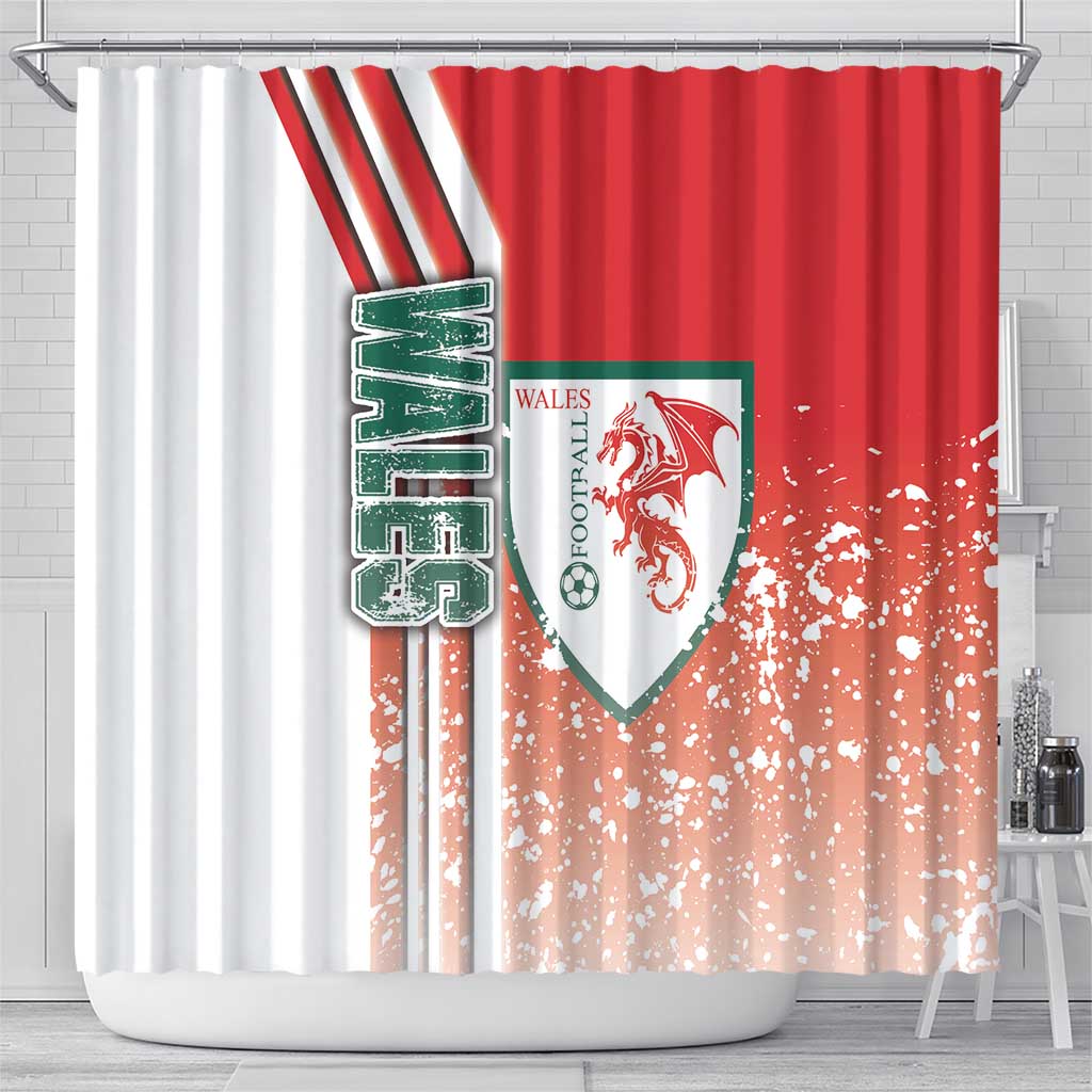 Wales Football Shower Curtain The Dragons Soccer - Road To Champion DT03