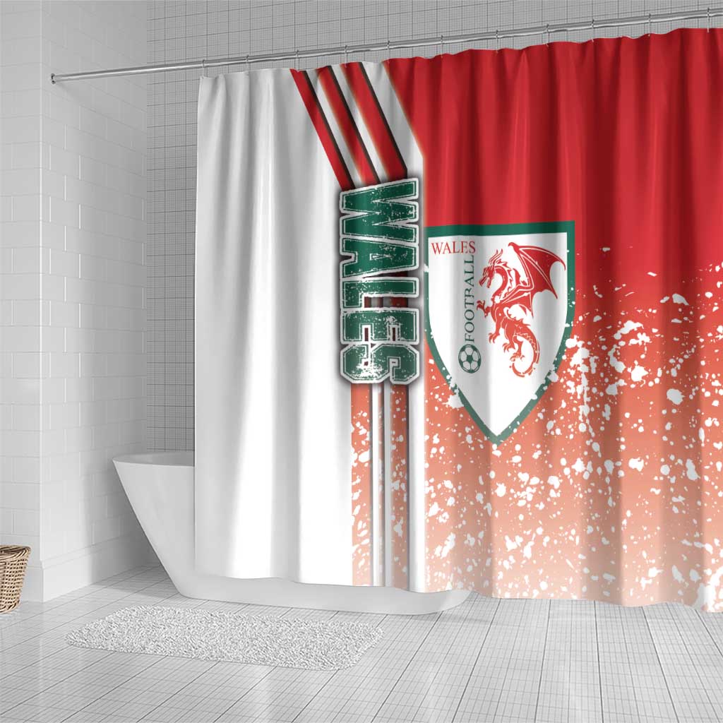 Wales Football Shower Curtain The Dragons Soccer - Road To Champion DT03