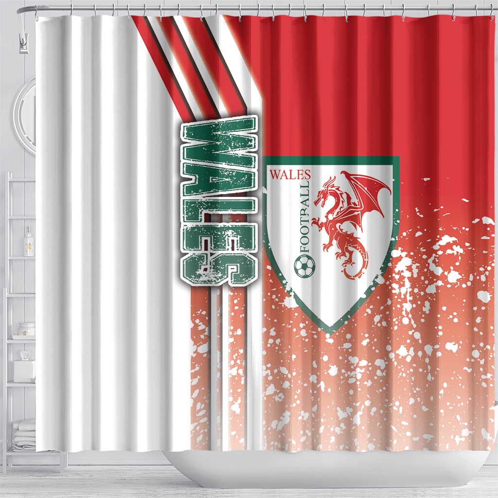 Wales Football Shower Curtain The Dragons Soccer - Road To Champion DT03