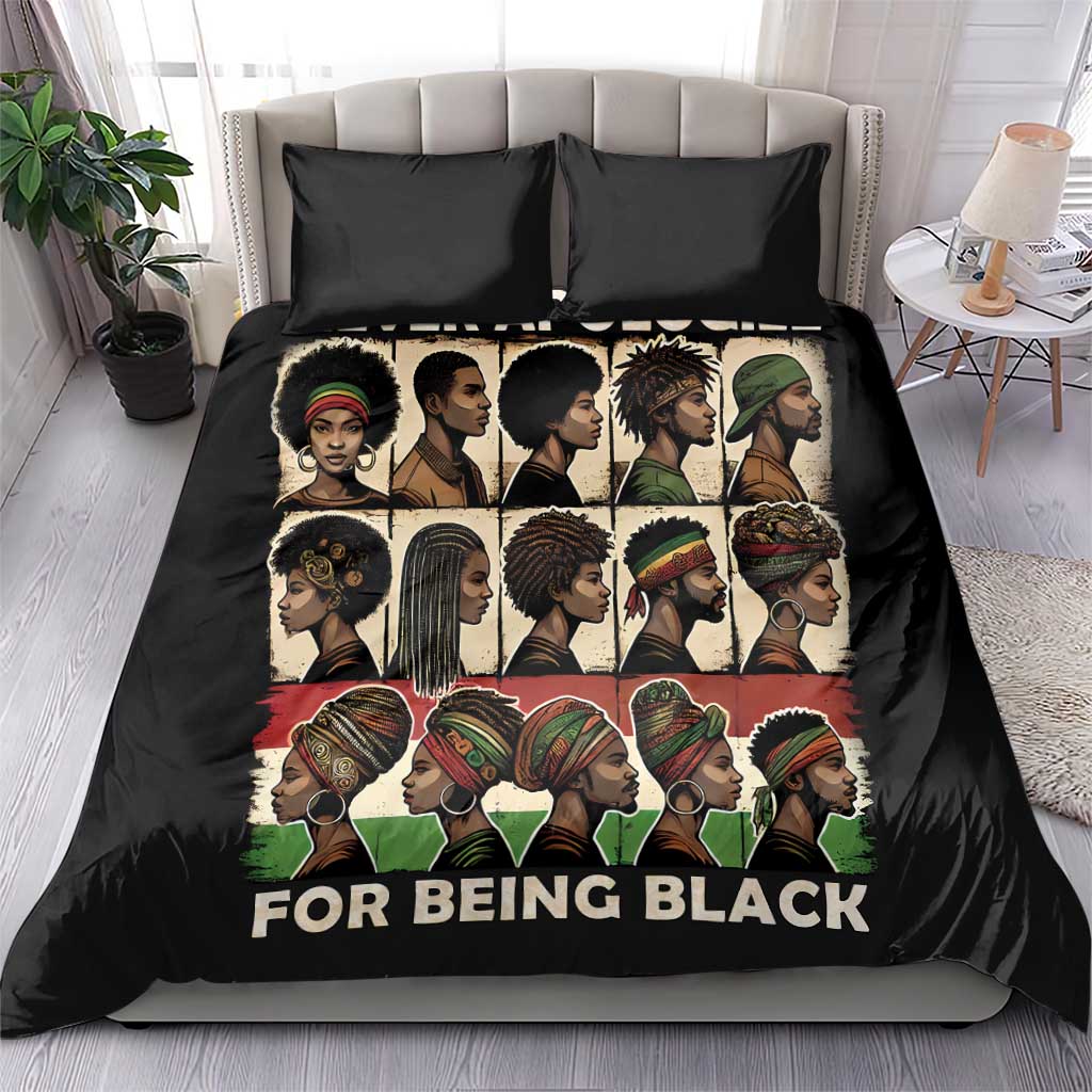 Never Apologize for Being Black Bedding Set African Pride DT03