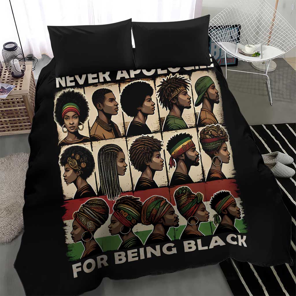Never Apologize for Being Black Bedding Set African Pride DT03