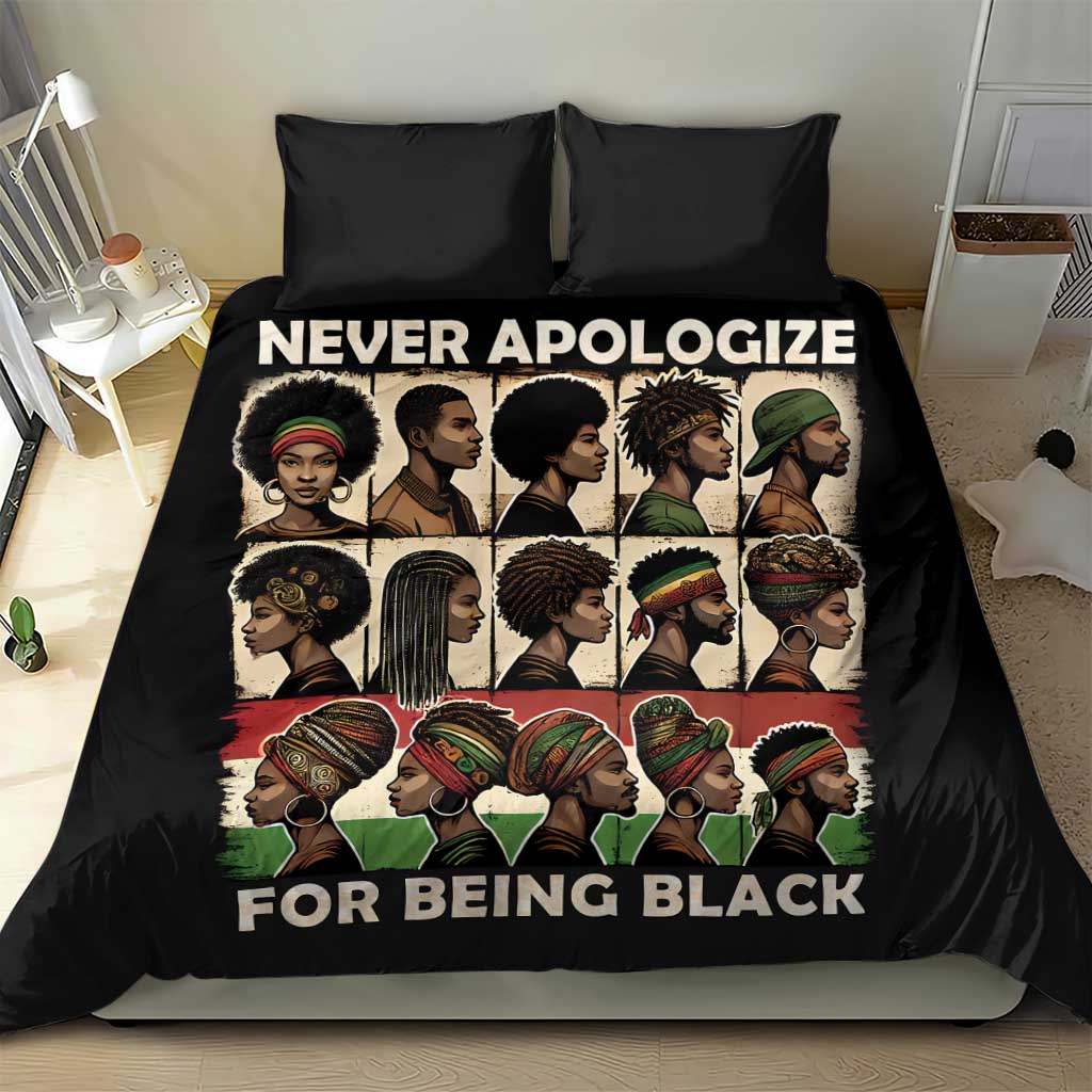 Never Apologize for Being Black Bedding Set African Pride DT03