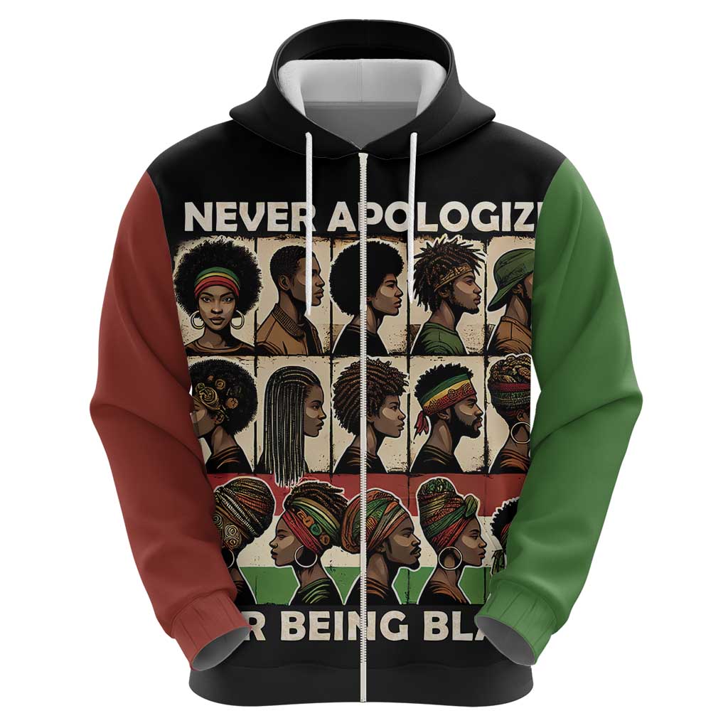 Never Apologize for Being Proudly Black Hoodie African Human DT03