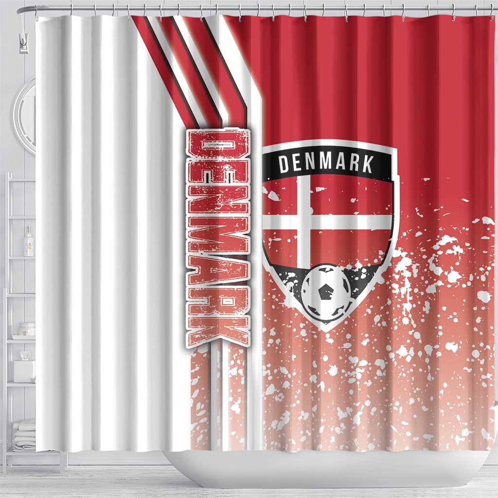 Denmark Football Shower Curtain Danish Dynamite Soccer - Road To Champion DT03