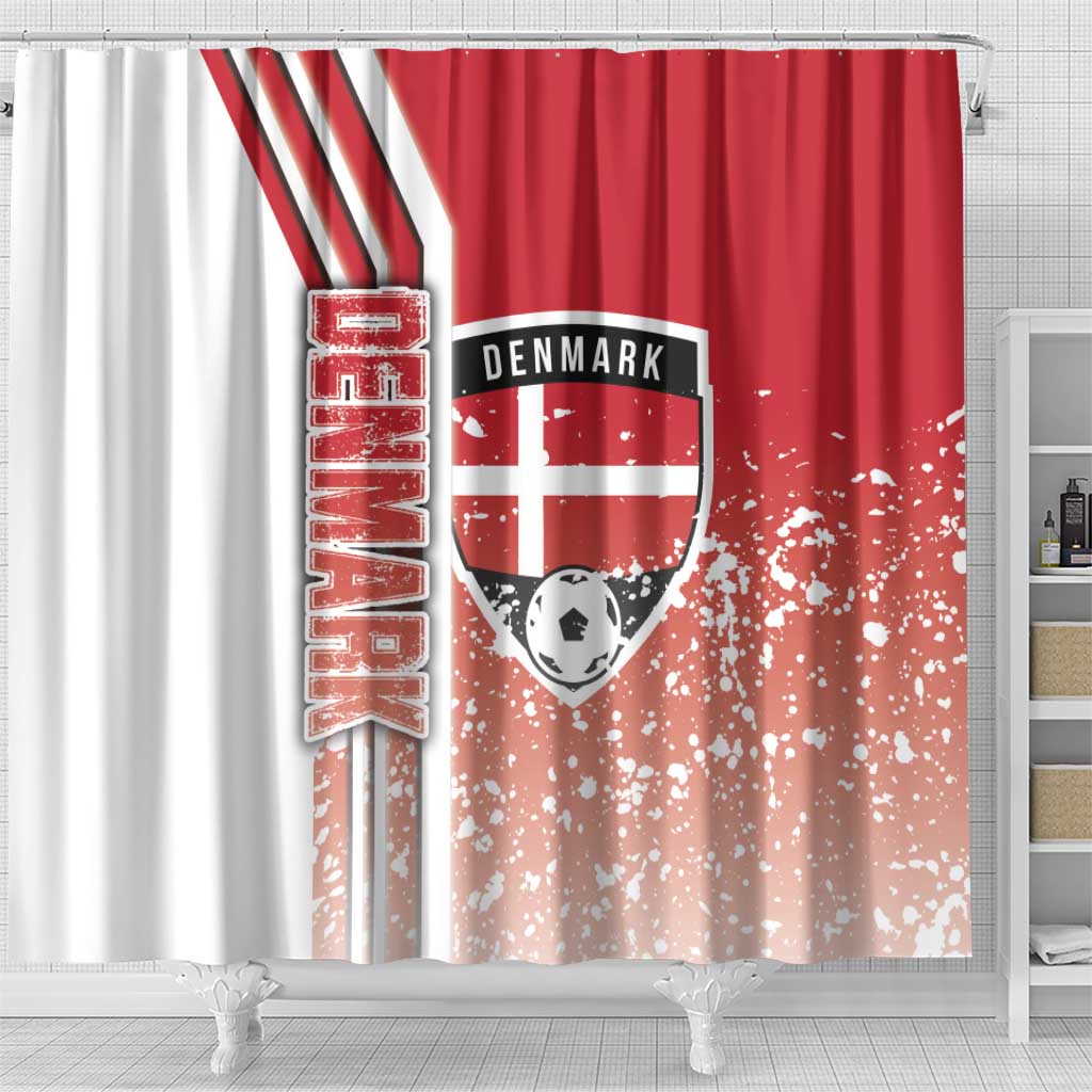Denmark Football Shower Curtain Danish Dynamite Soccer - Road To Champion DT03