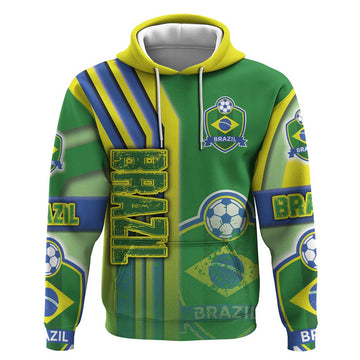 Brazil Football Hoodie Selecao Soccer - Road To Champion DT03