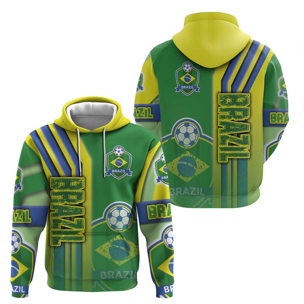 Brazil Football Hoodie Selecao Soccer - Road To Champion DT03