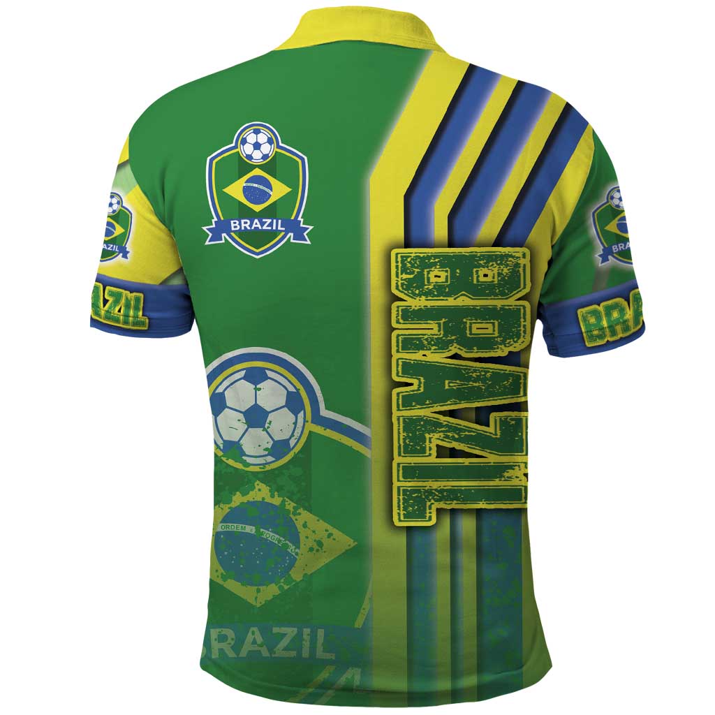 Brazil Football Polo Shirt Selecao Soccer - Road To Champion DT03