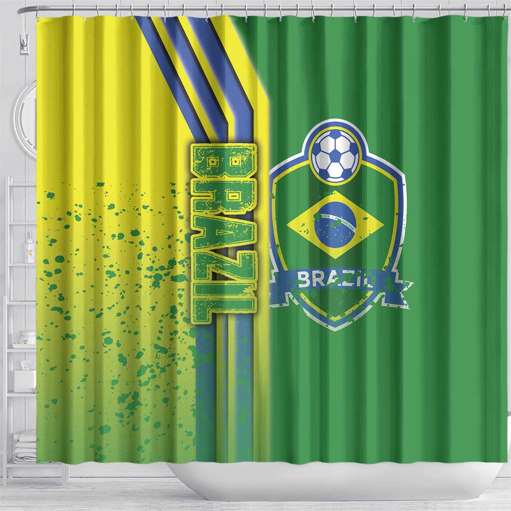 Brazil Football Shower Curtain Selecao Soccer - Road To Champion DT03