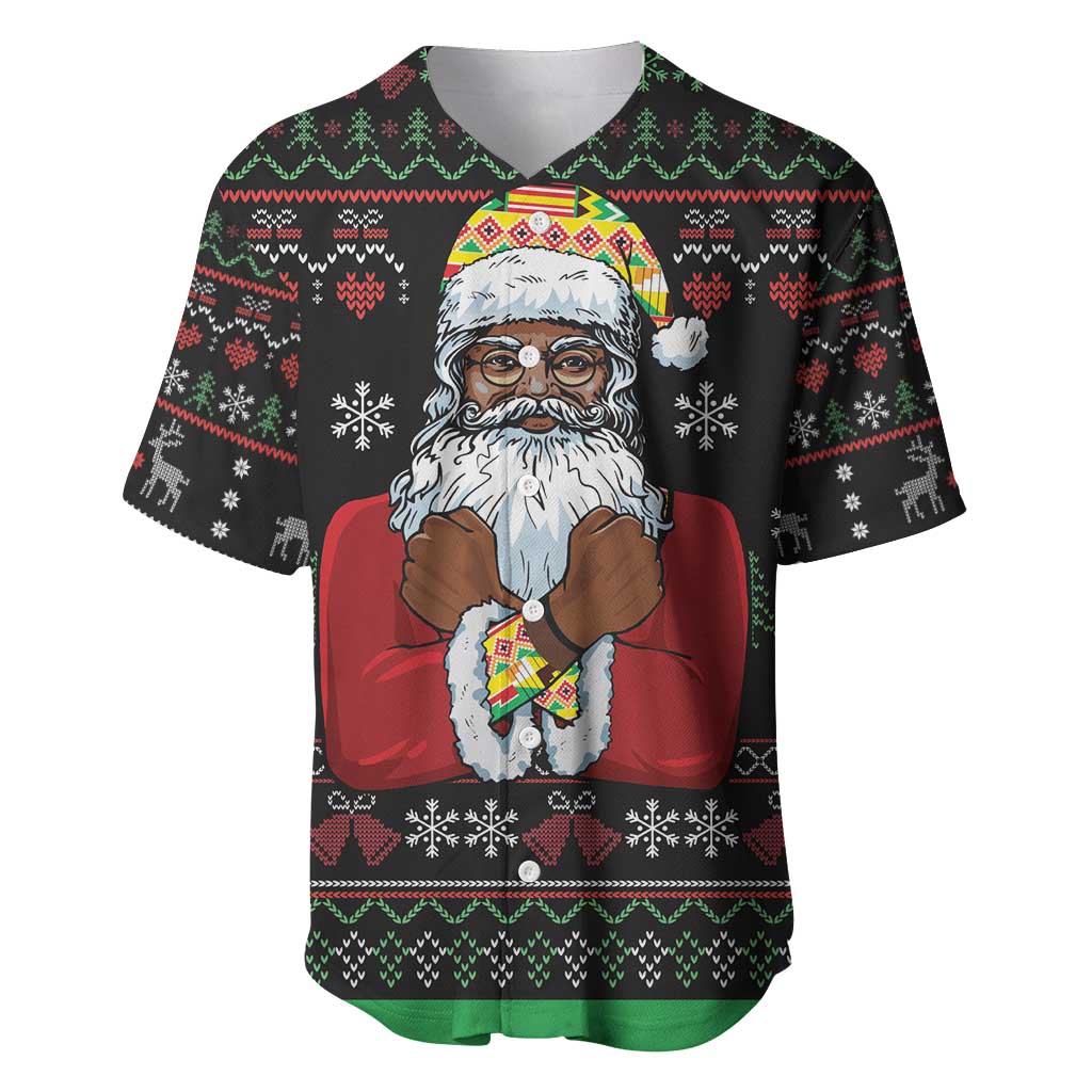 Santa Claus African Christmas Baseball Jersey Traditional Costume DT03