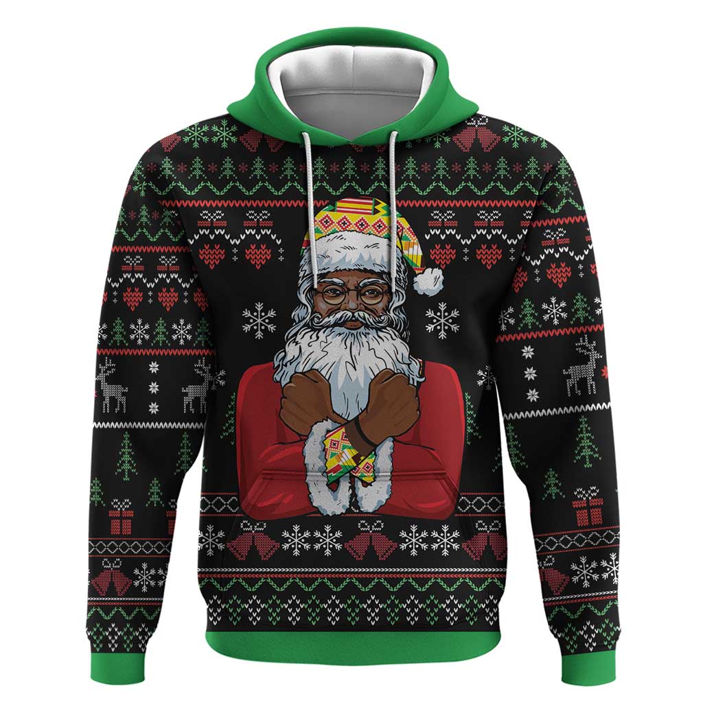 Santa Claus With African Traditional Costume Hoodie Christmas DT03