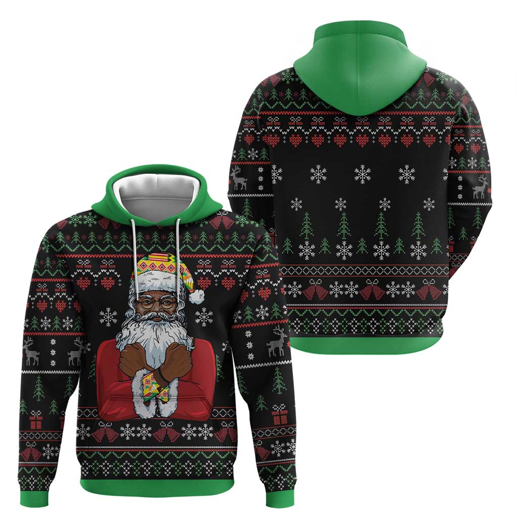 Santa Claus With African Traditional Costume Hoodie Christmas DT03