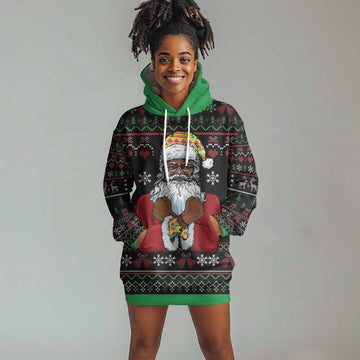Santa Claus African Christmas Hoodie Dress Traditional Costume DT03
