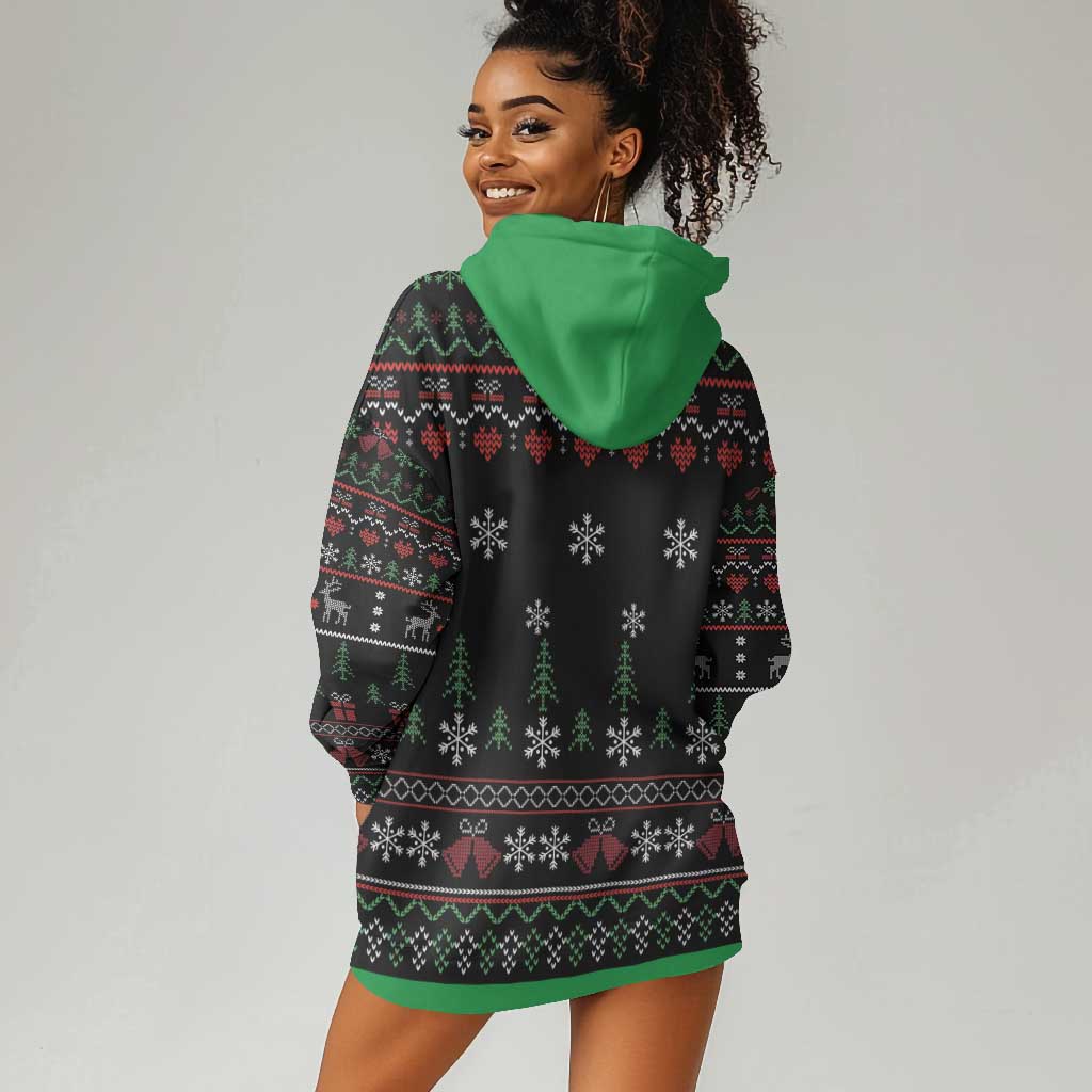 Santa Claus African Christmas Hoodie Dress Traditional Costume DT03