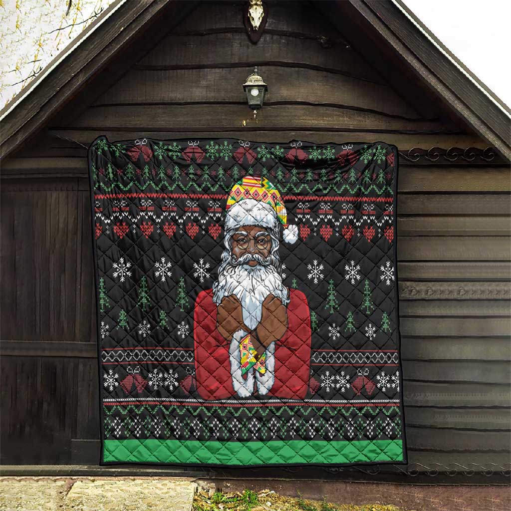 Santa Claus African Christmas Quilt Traditional Costume DT03