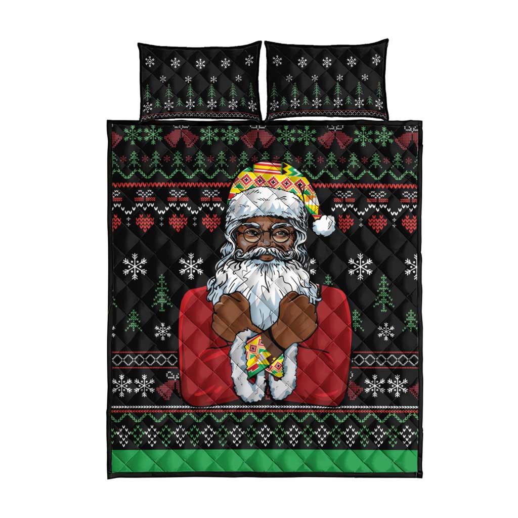 Santa Claus African Christmas Quilt Bed Set Traditional Costume DT03