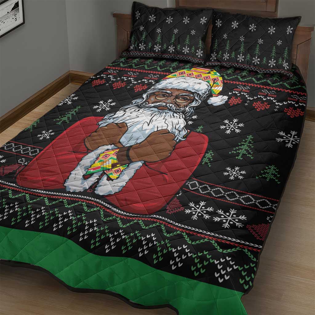 Santa Claus African Christmas Quilt Bed Set Traditional Costume DT03