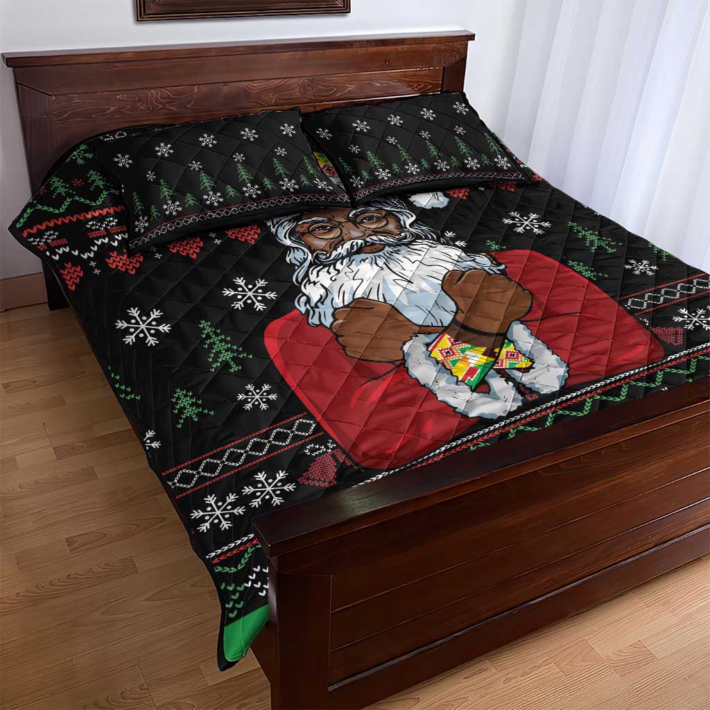 Santa Claus African Christmas Quilt Bed Set Traditional Costume DT03