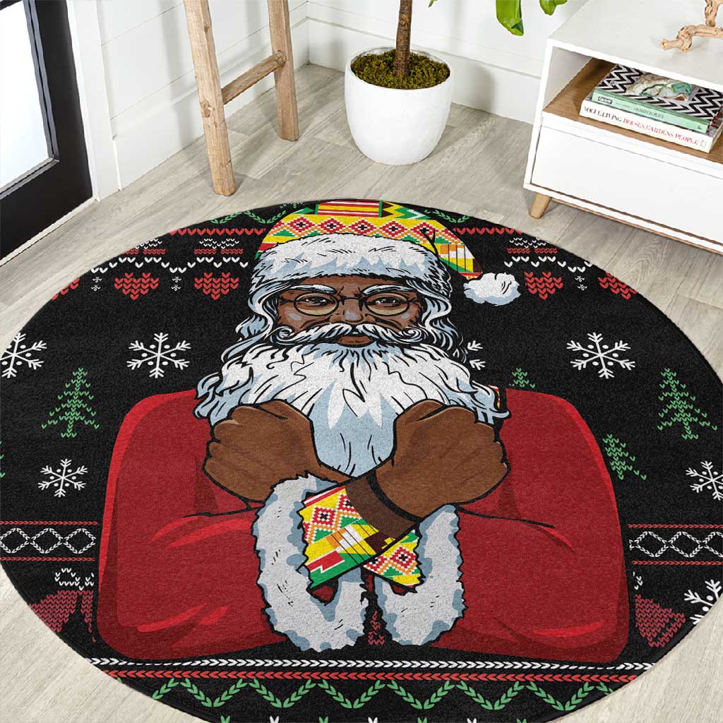 Santa Claus African Christmas Round Carpet Traditional Costume DT03