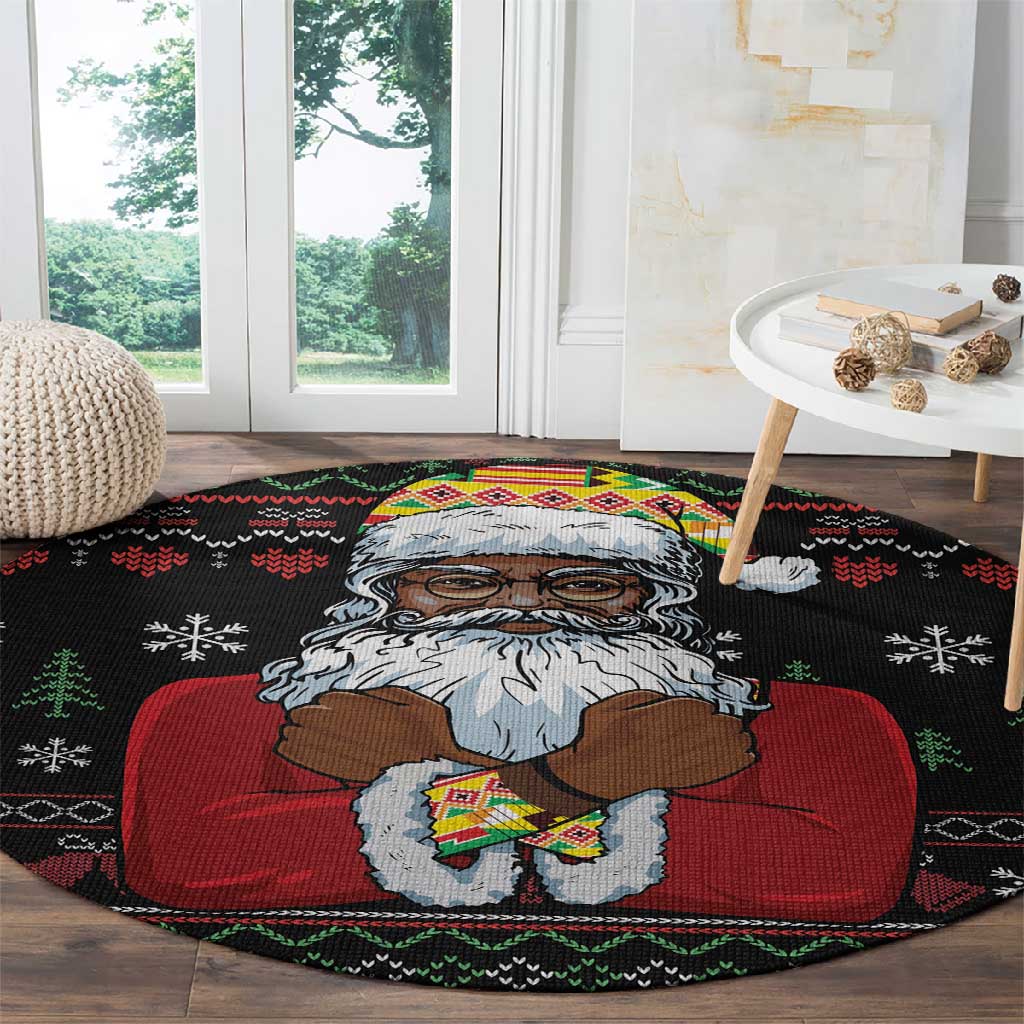 Santa Claus African Christmas Round Carpet Traditional Costume DT03
