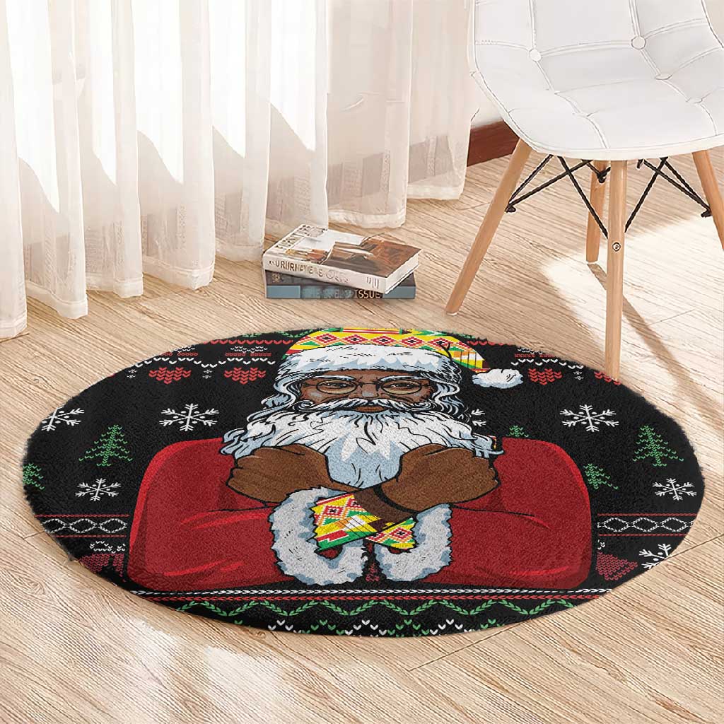 Santa Claus African Christmas Round Carpet Traditional Costume DT03