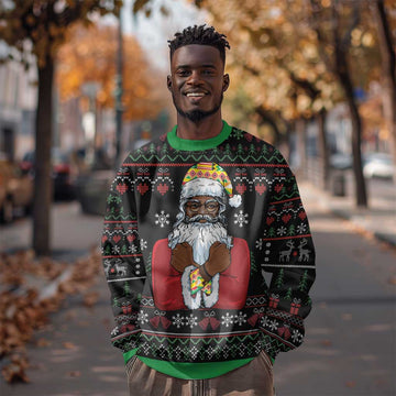 Santa Claus African Christmas Sweatshirt Traditional Costume DT03