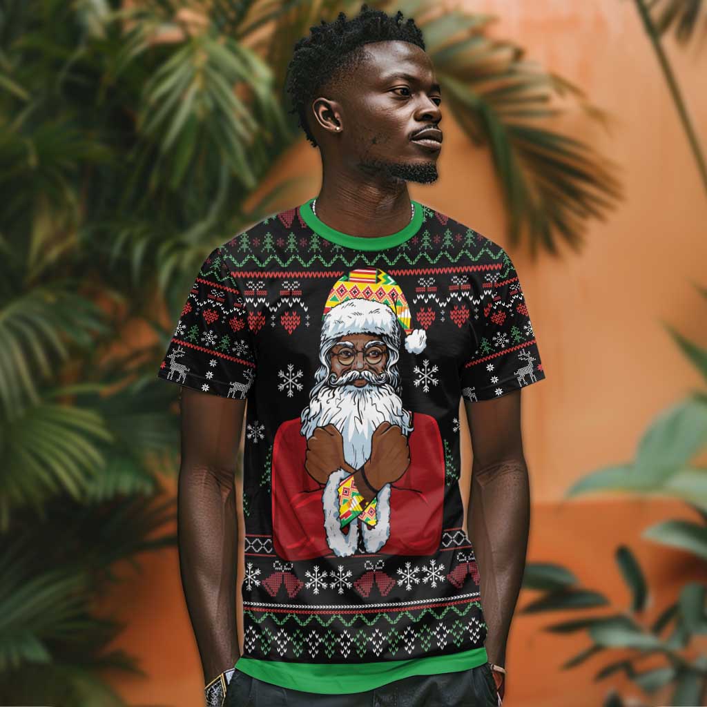 Santa Claus African Christmas T shirt Traditional Costume DT03
