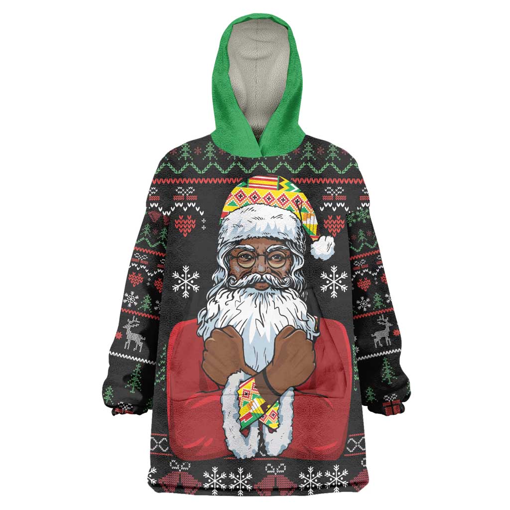 Santa Claus African Christmas Wearable Blanket Hoodie Traditional Costume DT03