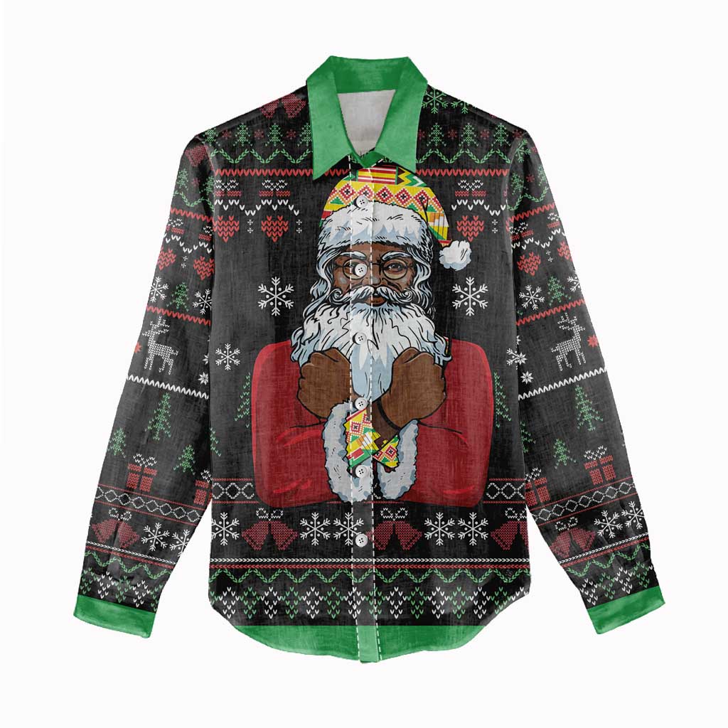 Santa Claus African Christmas Women Casual Shirt Traditional Costume DT03