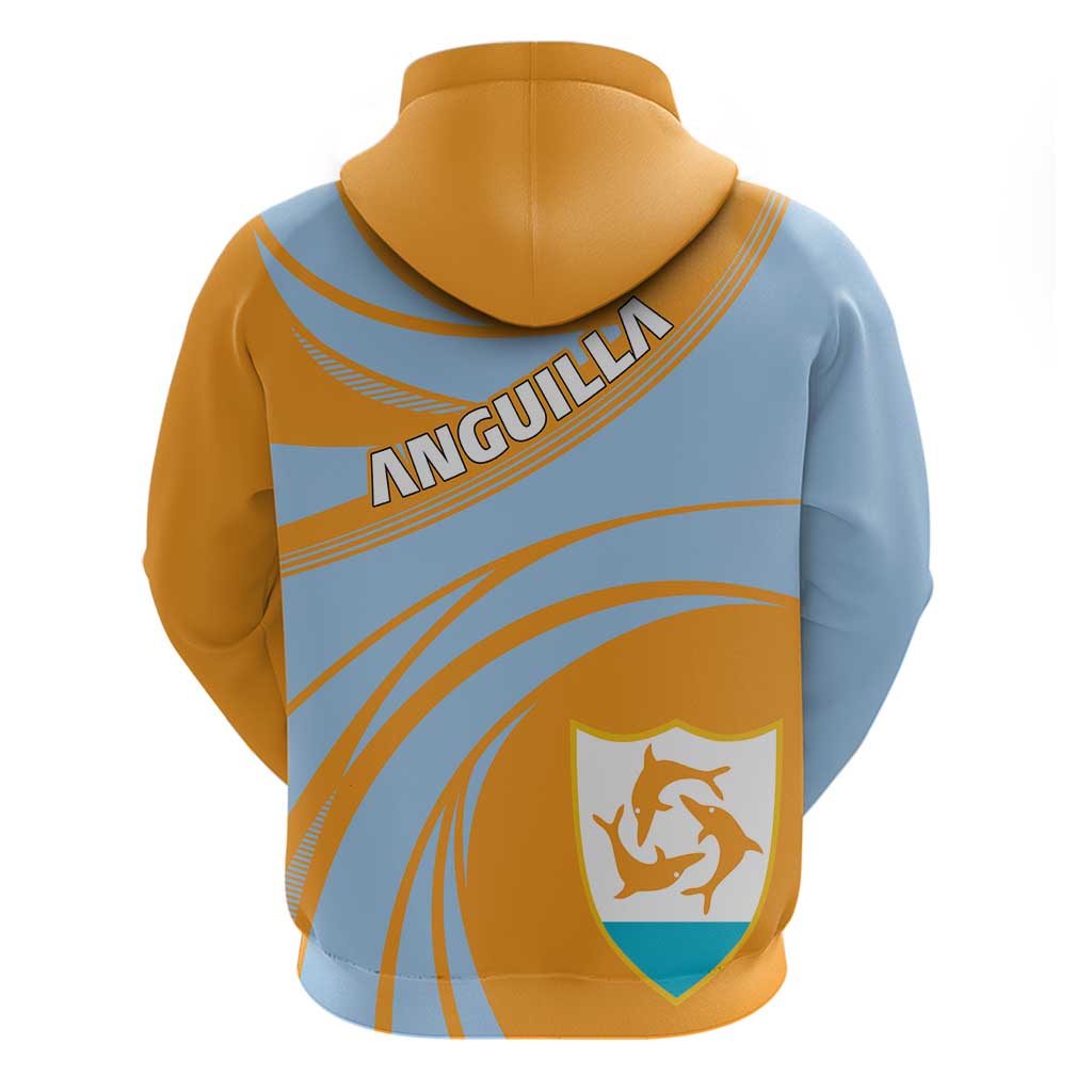 Anguilla Hoodie Coat Of Arms Cricket Style DT03