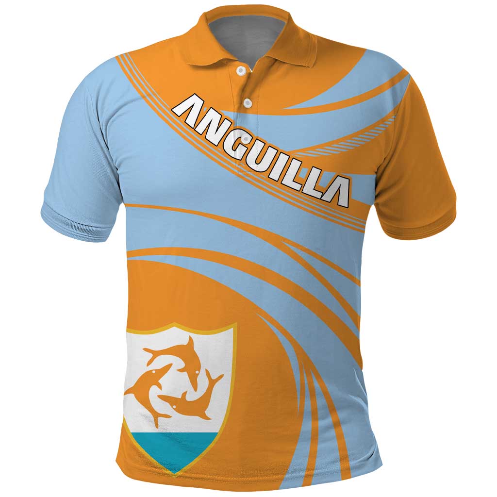Anguilla Polo Shirt Coat Of Arms Cricket Style DT03