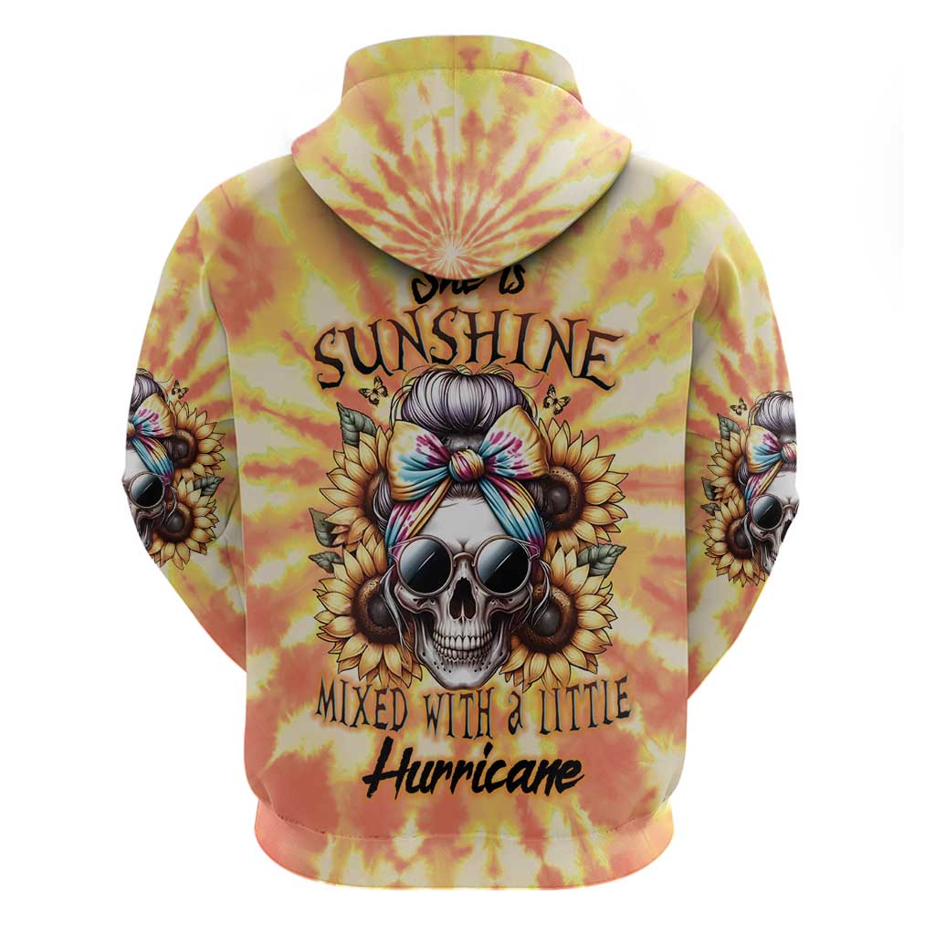 She Is Sunshine Skull Hoodie Tie Dye Yellow DT03