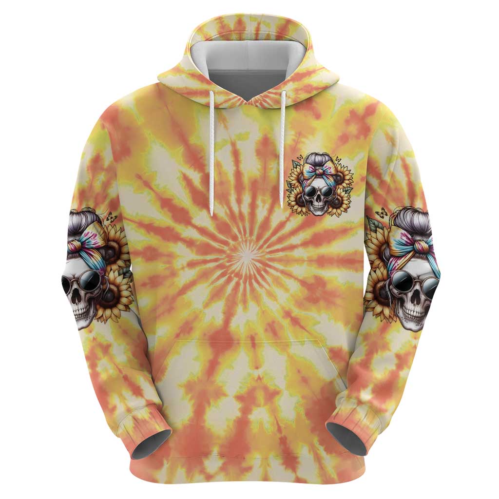 She Is Sunshine Skull Hoodie Tie Dye Yellow DT03