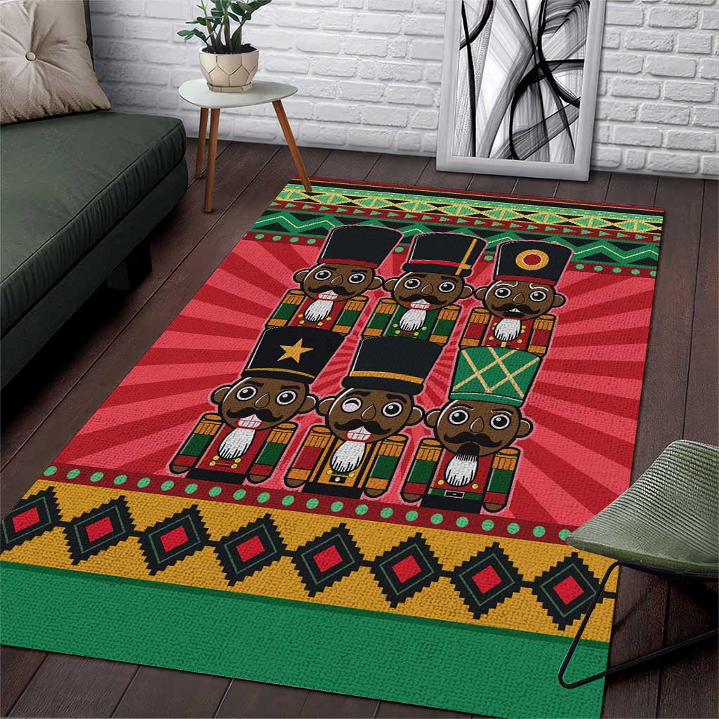 Black Nutcrackers Area Rug Afro Christmas DT03