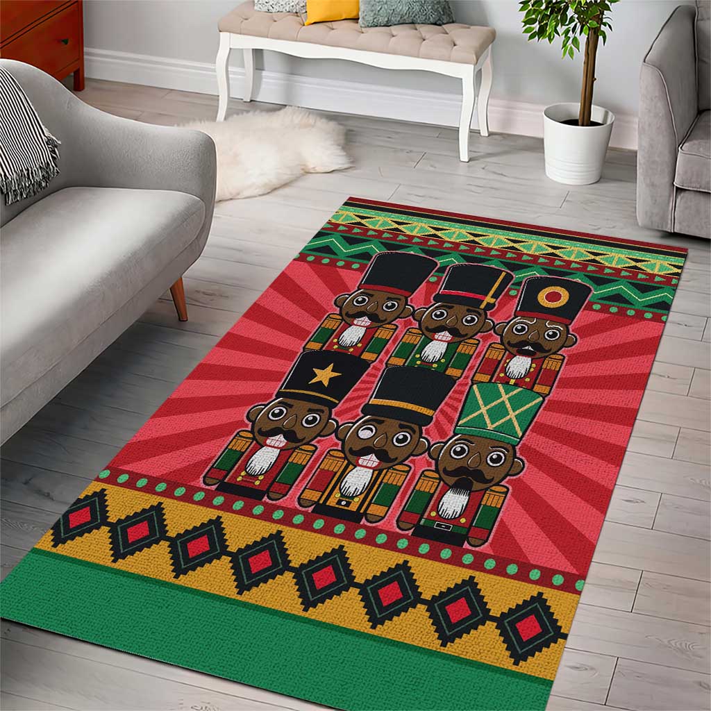 Black Nutcrackers Area Rug Afro Christmas DT03