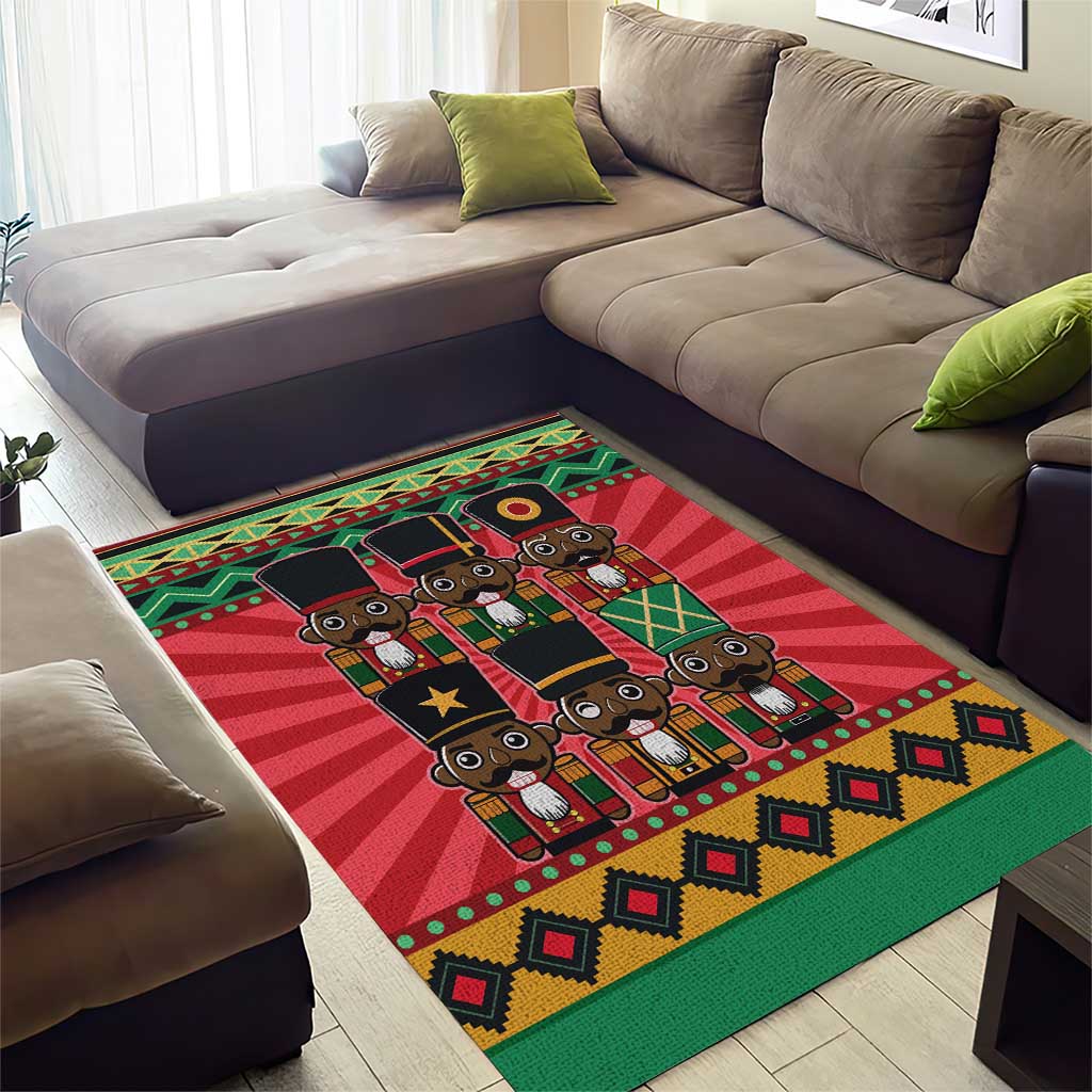 Black Nutcrackers Area Rug Afro Christmas DT03