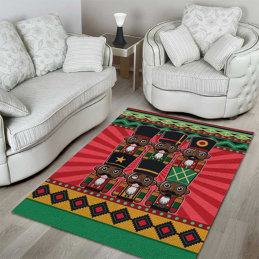 Black Nutcrackers Area Rug Afro Christmas DT03
