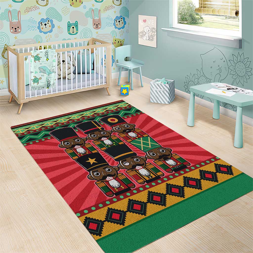 Black Nutcrackers Area Rug Afro Christmas DT03
