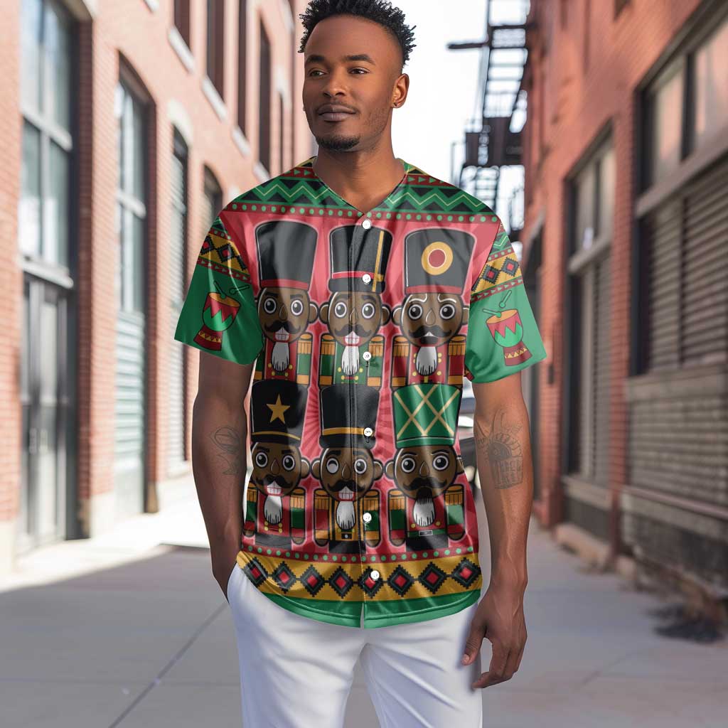 Black Nutcrackers Baseball Jersey Afro Christmas DT03