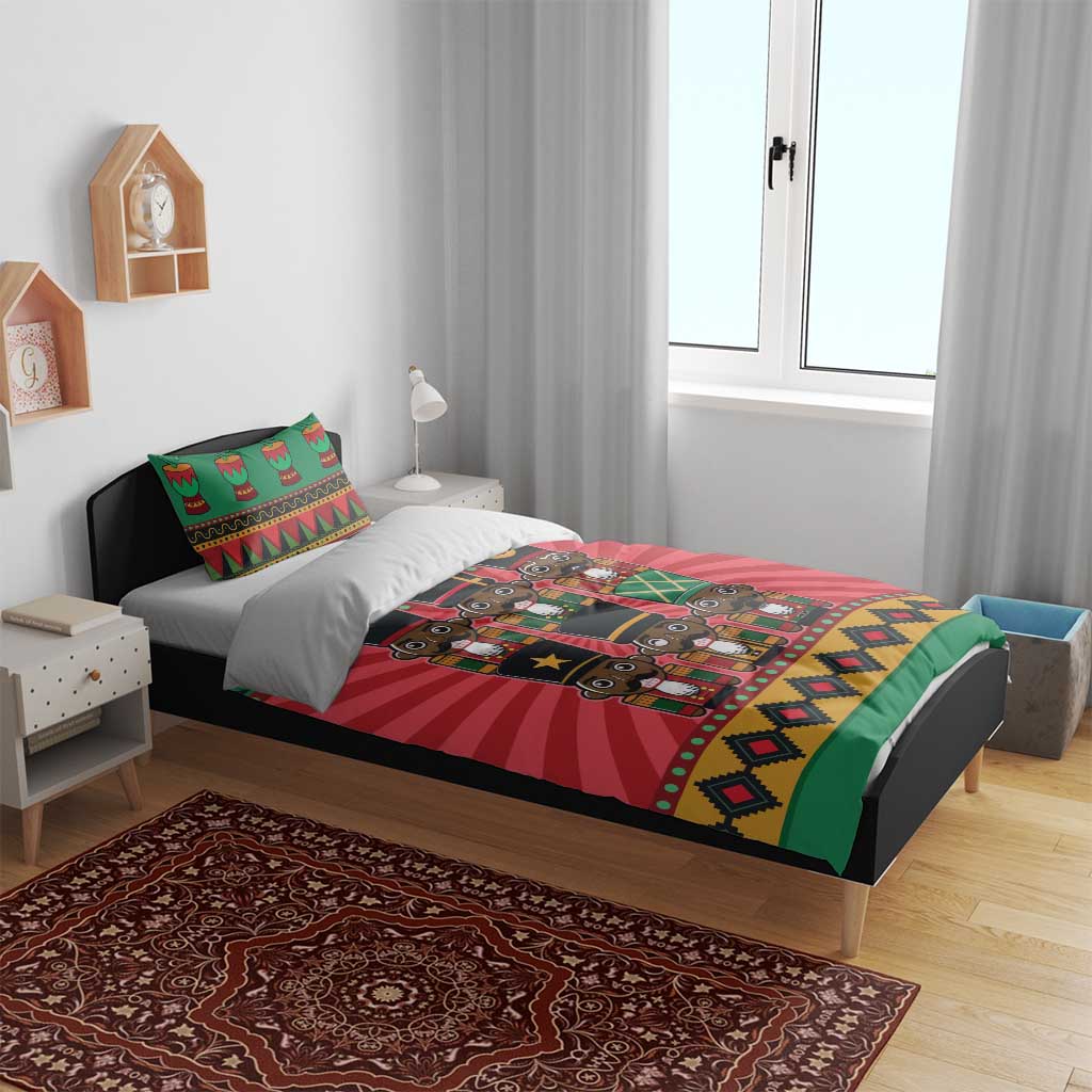 Black Nutcrackers Bedding Set Afro Christmas DT03