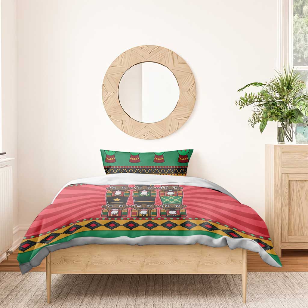 Black Nutcrackers Bedding Set Afro Christmas DT03