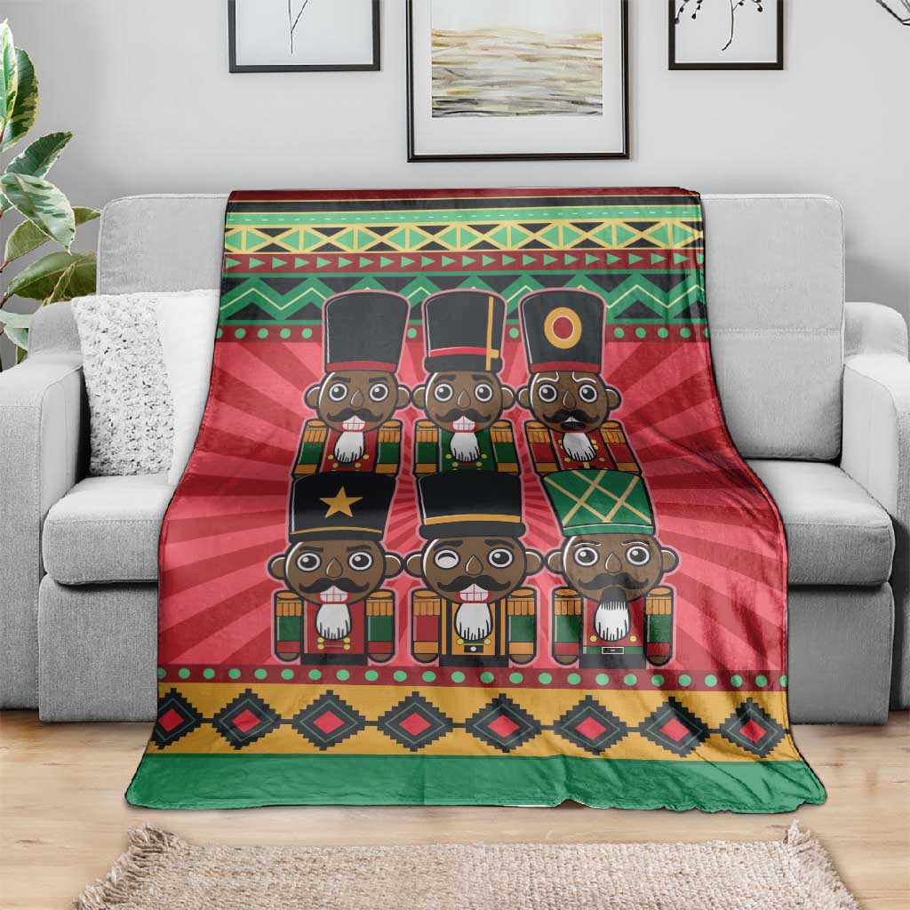 Black Nutcrackers Blanket Afro Christmas DT03