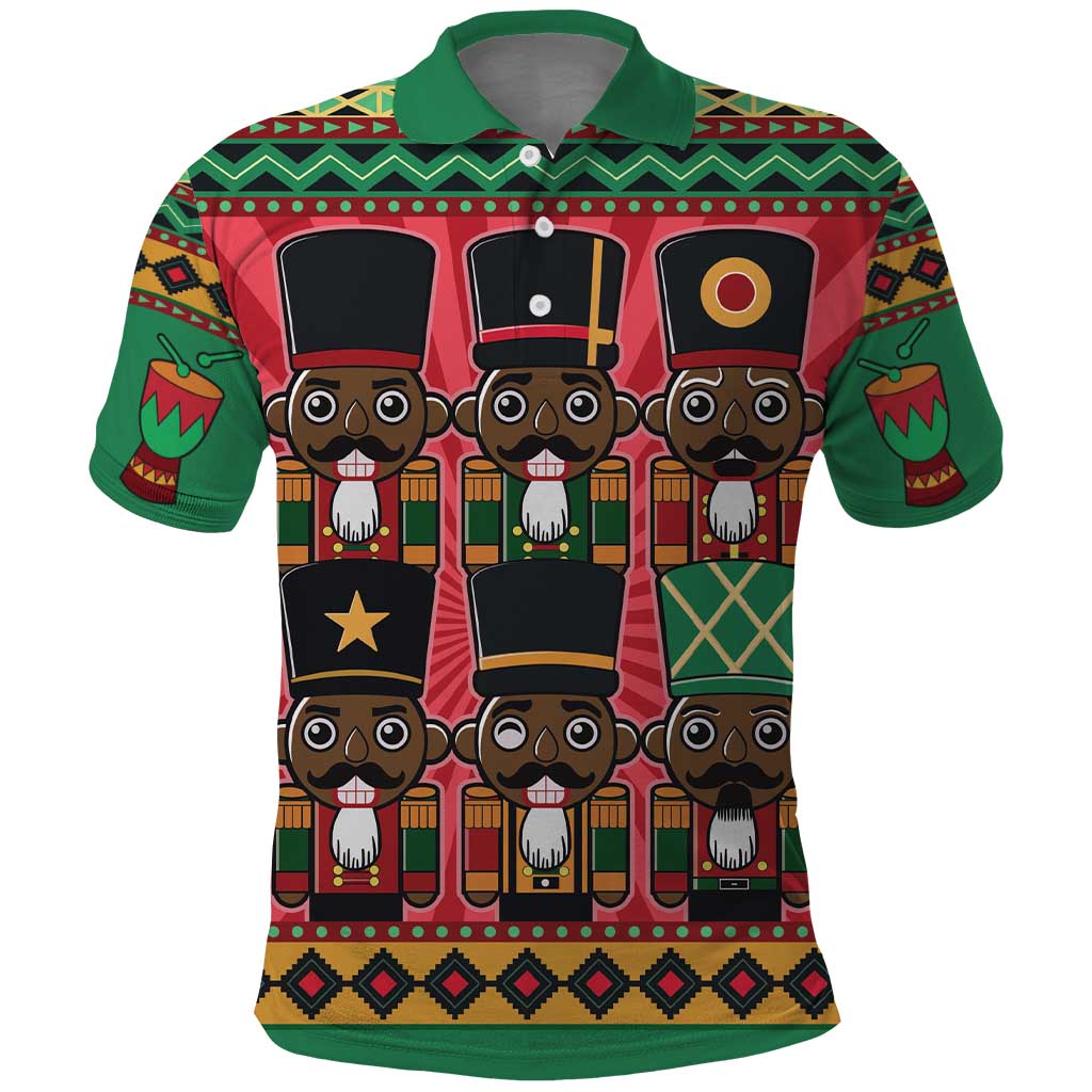 Black Nutcrackers Polo Shirt Afro Christmas DT03