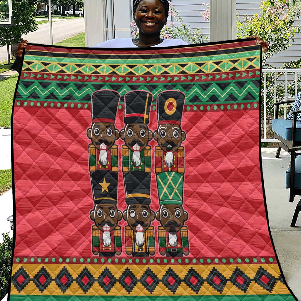 Black Nutcrackers Quilt Afro Christmas DT03