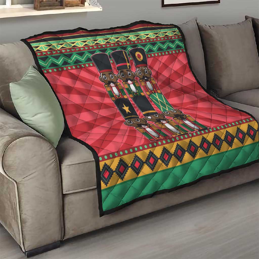 Black Nutcrackers Quilt Afro Christmas DT03