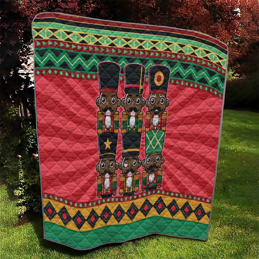 Black Nutcrackers Quilt Afro Christmas DT03