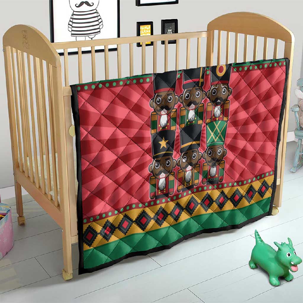 Black Nutcrackers Quilt Afro Christmas DT03