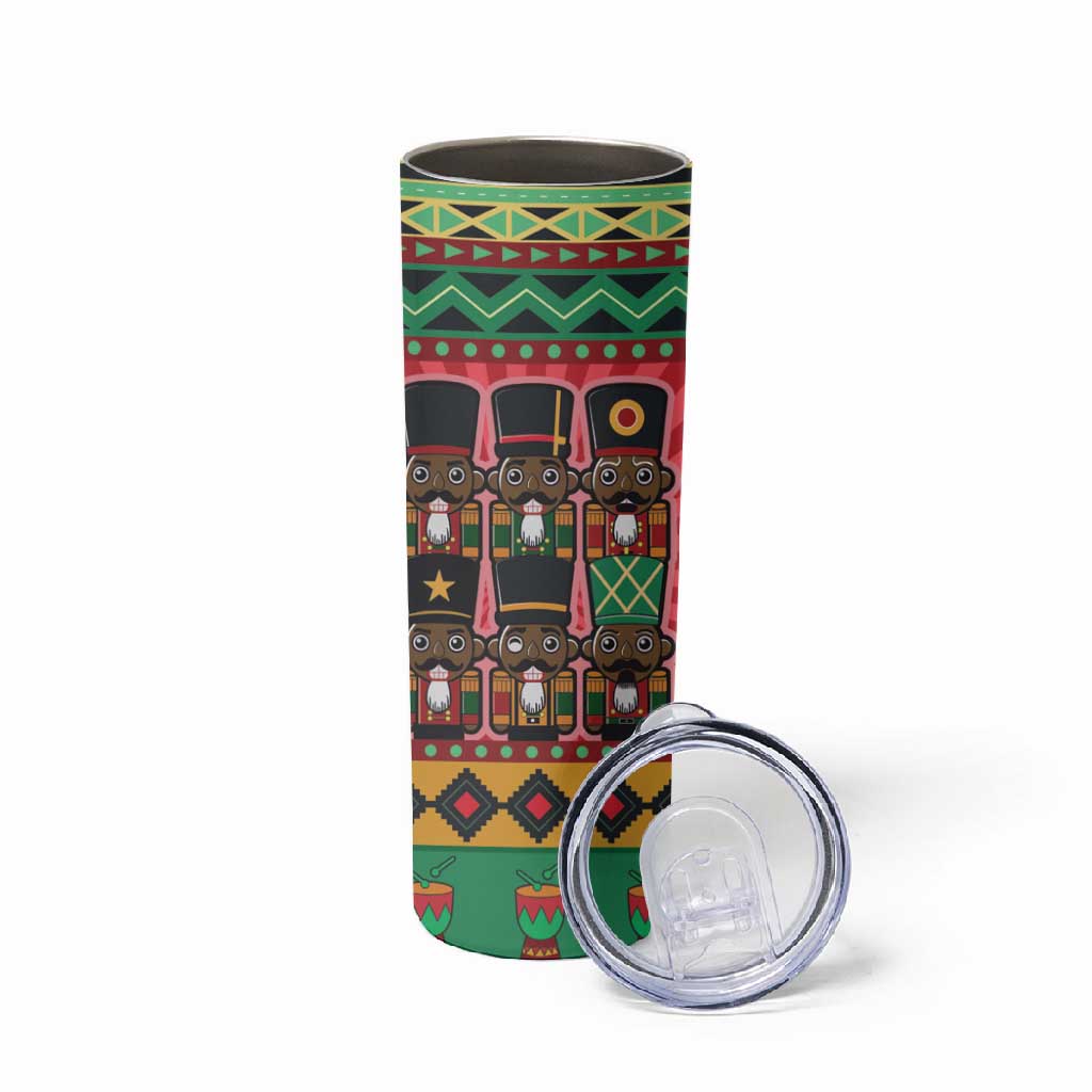 Black Nutcrackers Skinny Tumbler Afro Christmas DT03