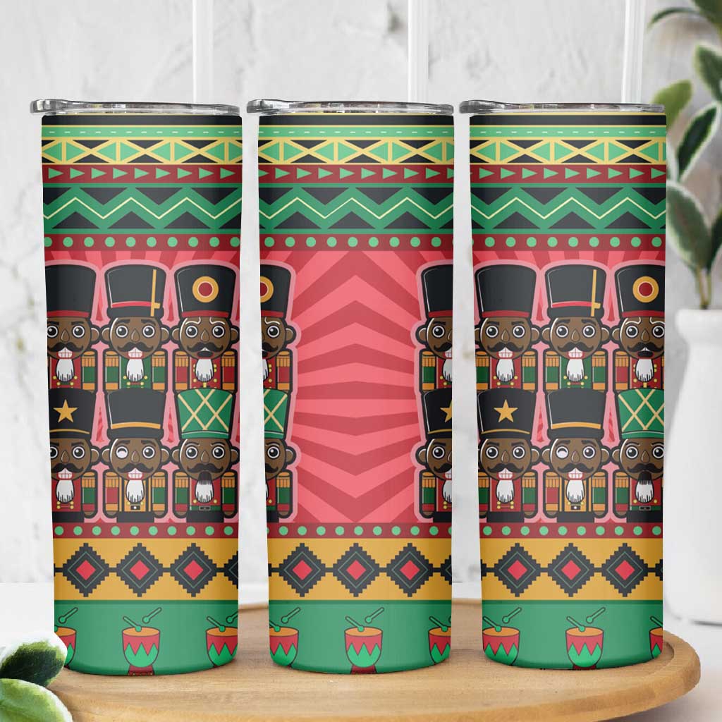 Black Nutcrackers Skinny Tumbler Afro Christmas DT03
