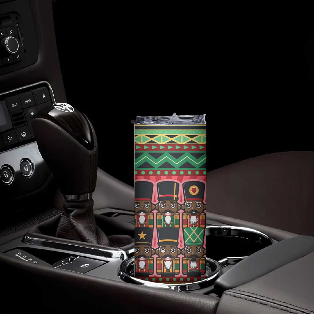 Black Nutcrackers Skinny Tumbler Afro Christmas DT03
